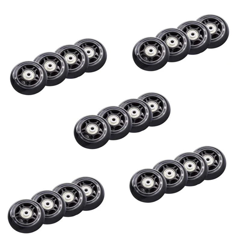 

20Pcs Roller Skates Non-Flashing Wheel Skate Wheel 70X24mm Bearing Skate Accessories Non-Slip