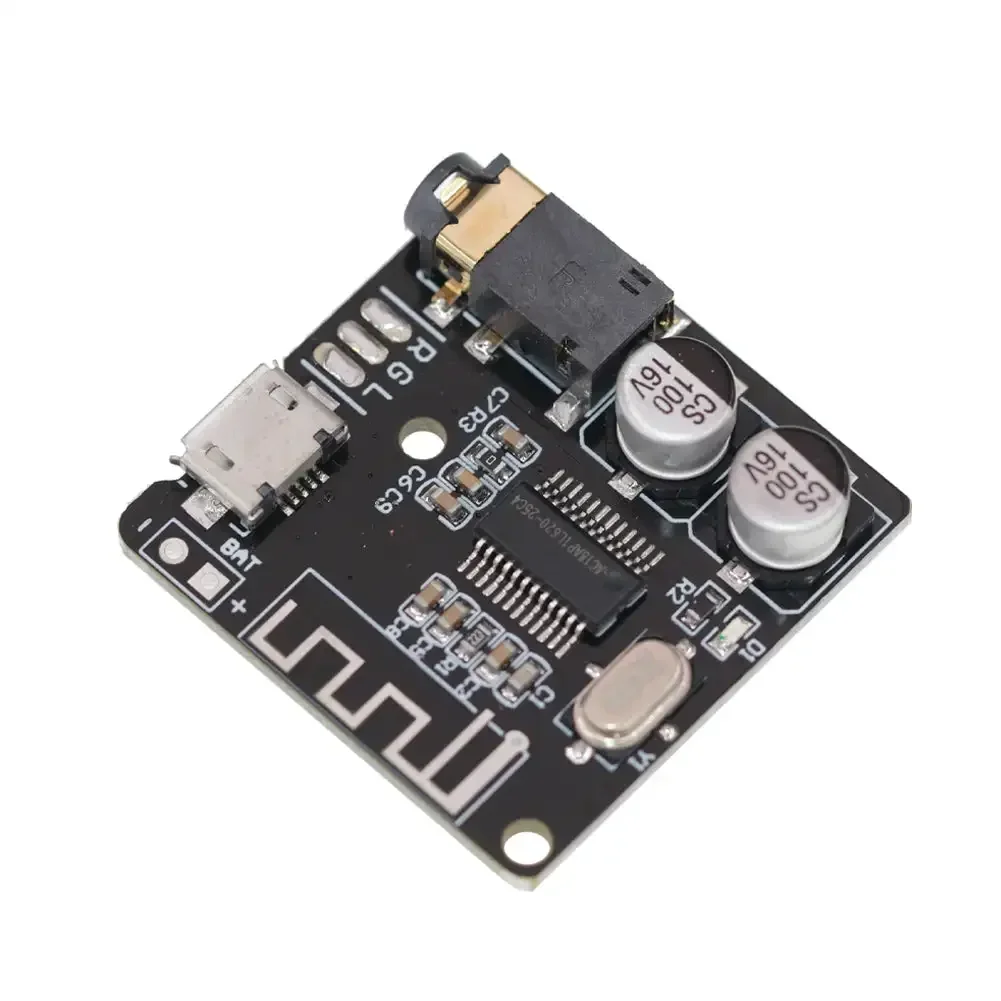 Premium Wireless Stereo Music Receiver Module with Bluetooth Decoder and Protective Case