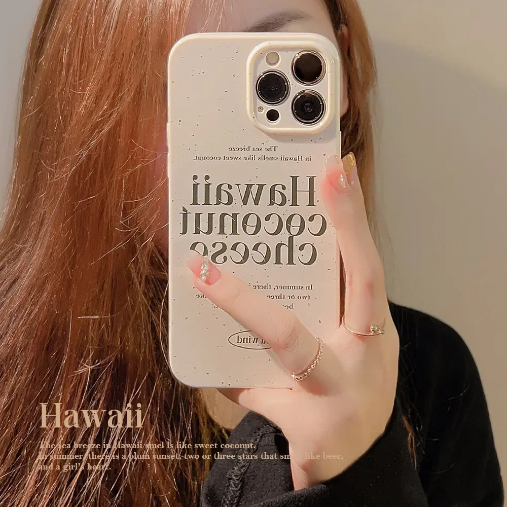 Retro hawaii coconut cheese sea wind art Phone case For