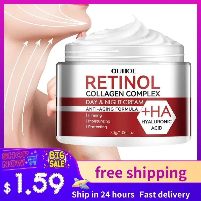 Retinol Face Moisturizer Moisturizing Retinol Cream Anti-Wrinkle Aging Moisturizing Shrink Pores Whitening Smooth Retinol