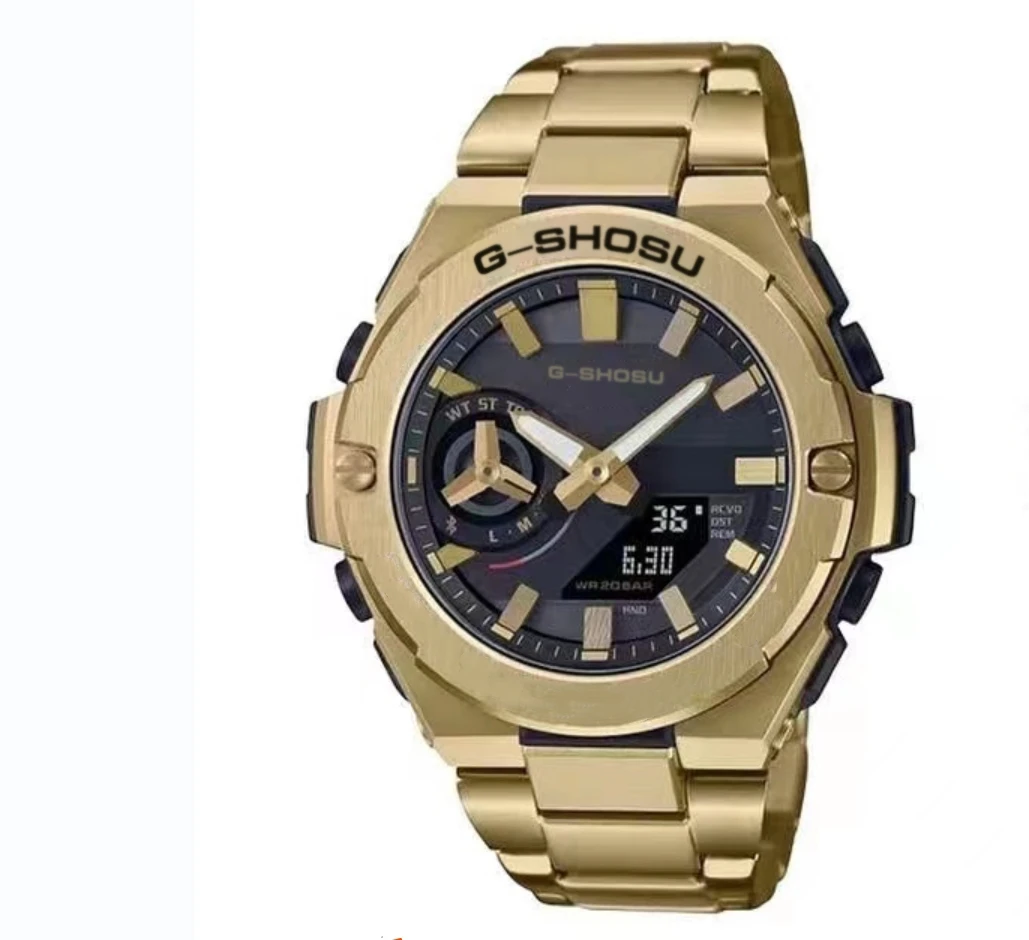 Men's Electronic GST Watch Full Function LED Alloy Large Dial World Time Full Function 500 Oak Series 5