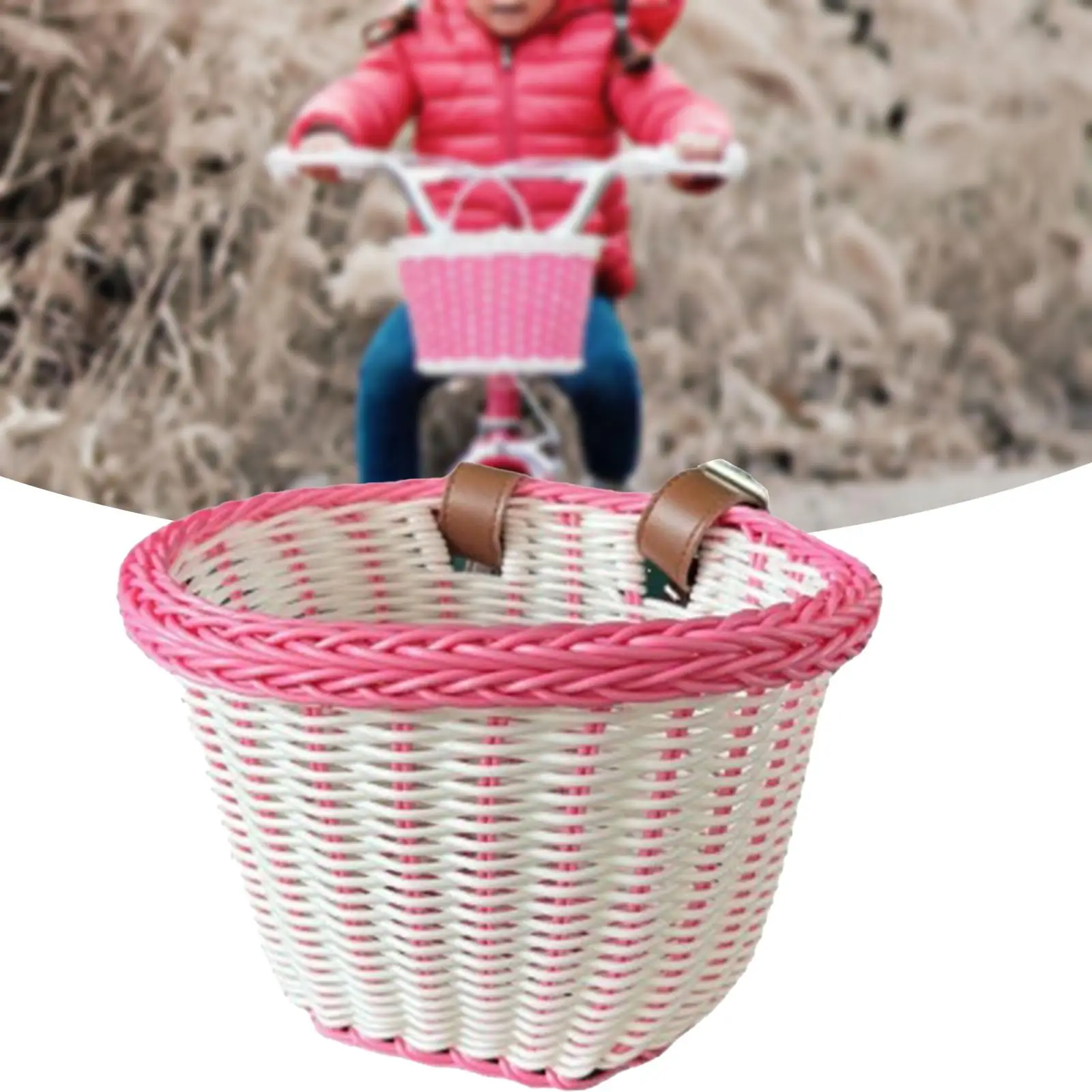 Kids Bike Decoration Basket Cute Handlebar Basket for Boys Girls Children