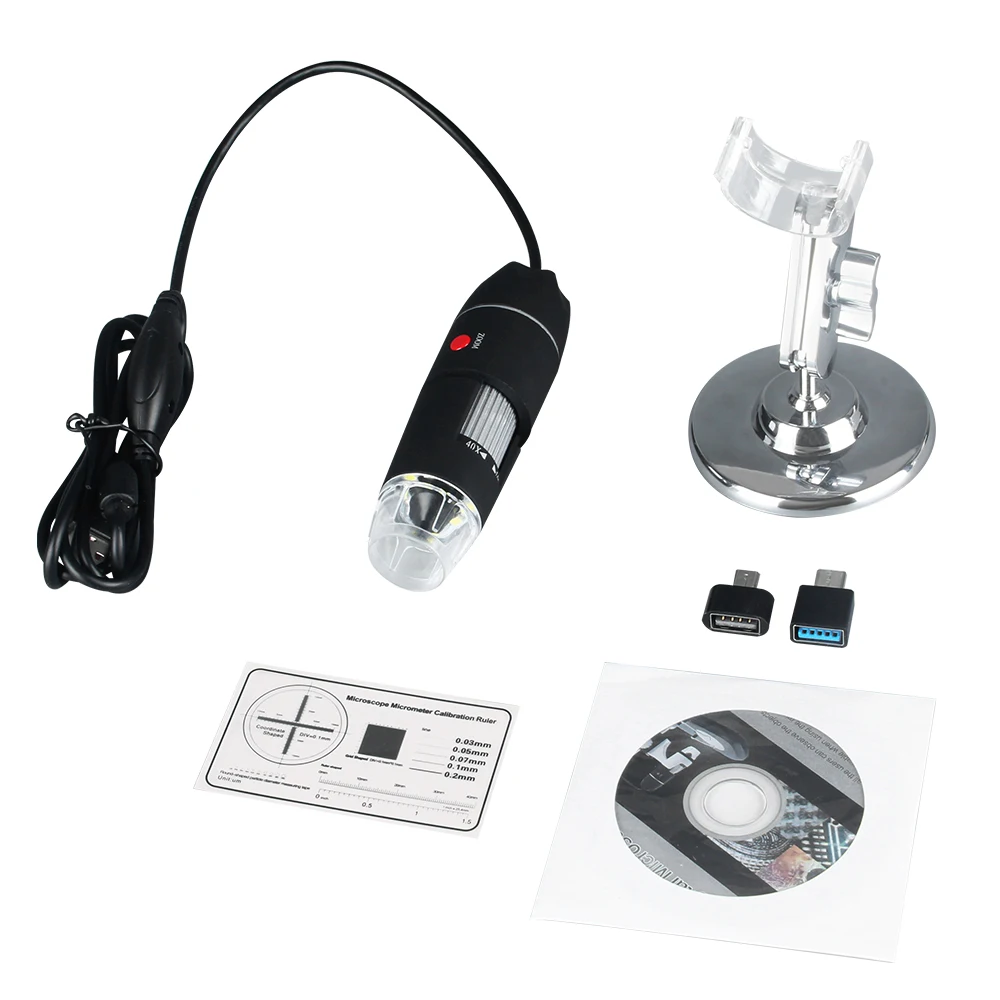 ޴ LED  ̰ ī޶, 1600X  ̰, 3in1 Tyce-C ũ USB, ޴  PC, ȵ̵