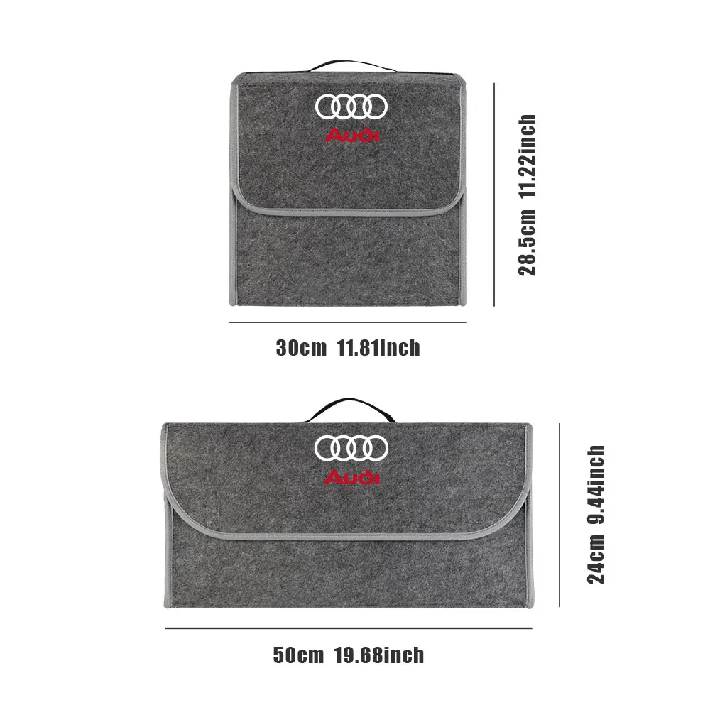 Storage Bag For Audi S Line A3 A1 A4 B8 B7 A6 C7 A5 A7 A8 A2 Q2 Q3 Q5 Q7 TT RS Car Folding Travel Tidying Box Trunk Tools Case