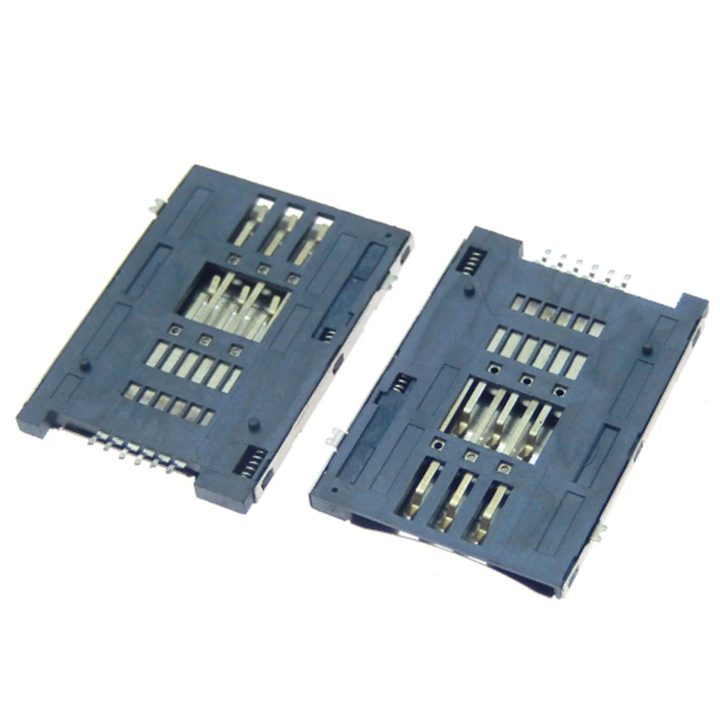 SIM 카드 홀더 커넥터, 열 H = 1.8mm 셀프 푸시, 6 핀, 6P, 로트당 5 개