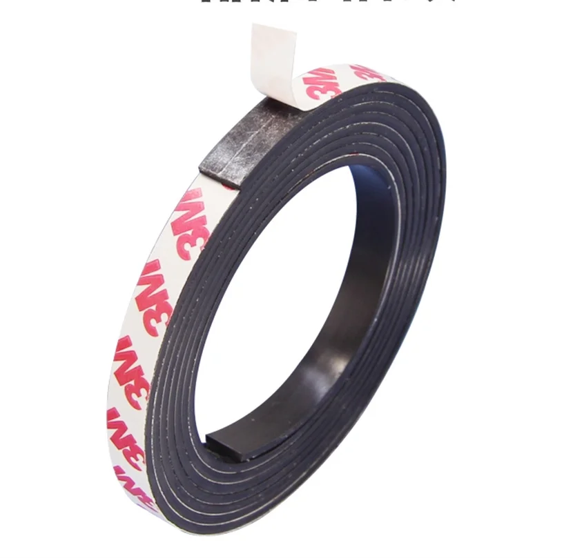 Strong Flexible Magnet Strip Self Adhesive Magnetic Tape Rubber Magnet Tape  Lenght 39.37inch