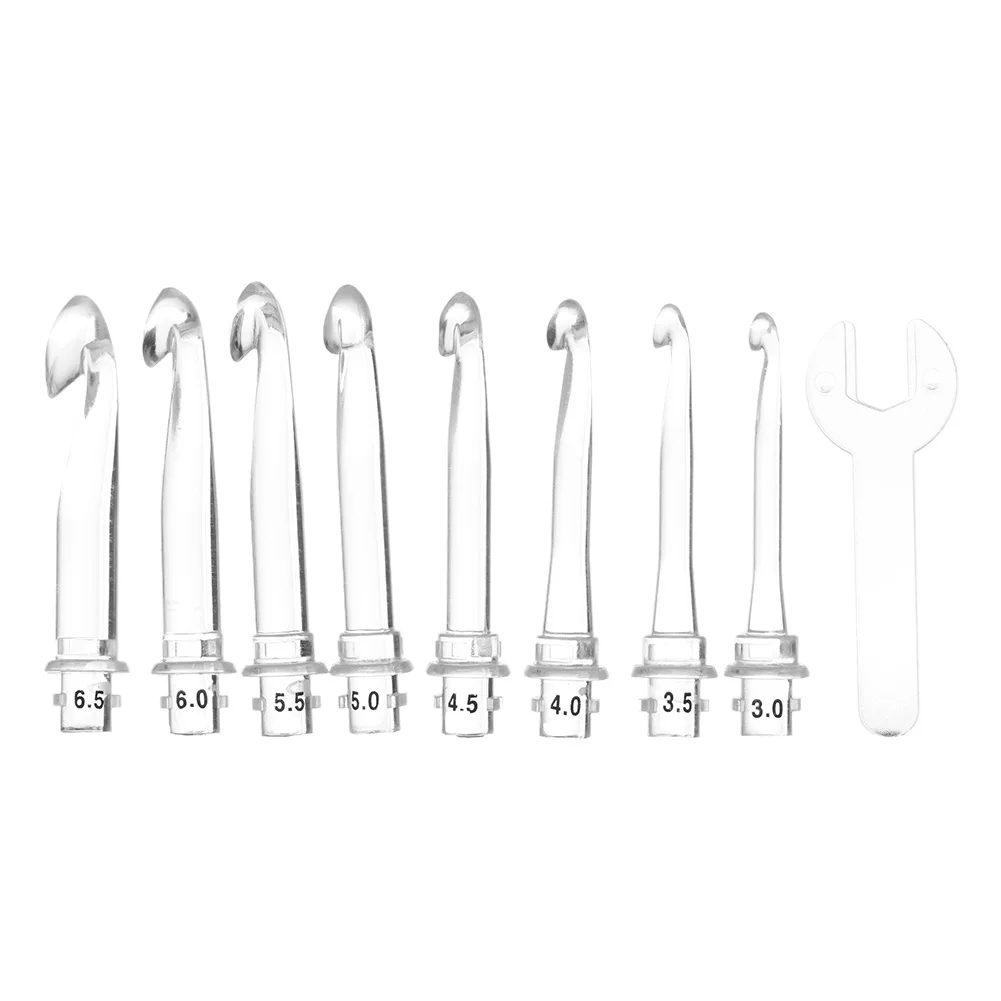 46 in 1 DIY Crochet Hooks Set LED Light Up Knitting Needles Weave