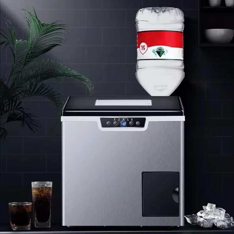 Ice Making And Crushing Machine Milk Tea Shop Fully Automatic Ice Maker Self Cleaning Liquid Freezer
