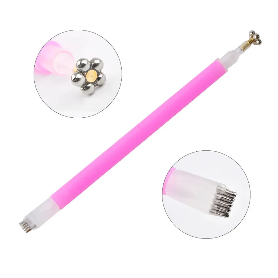 Double-Headed Nail Art Magnet Stick for Cat Eye Gel Polish 3D Line Strip Flowers Effect Professional & Home Use magnetic nail art tools cat eye nail tool magnetic nail tools