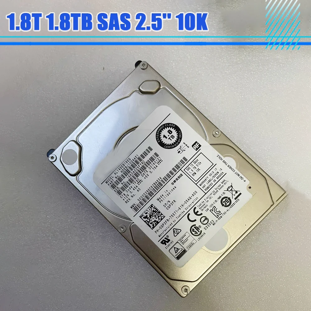 

Жесткий диск 1,8 T 1,8 TB SAS 2,5 ''10K 00WRRF al15себ 18eqy для жесткого диска Dell HDD