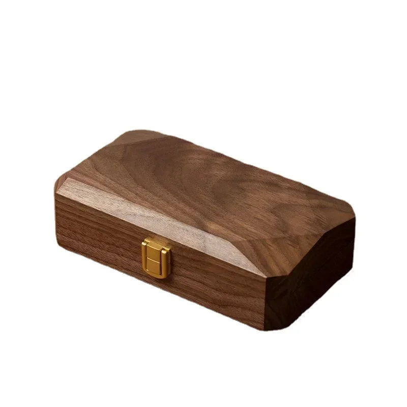 

Black Walnut Exquisite Jewelry Storage Box Portable Accessory Box for Going Out Storage Containers Organizer Home Accessories