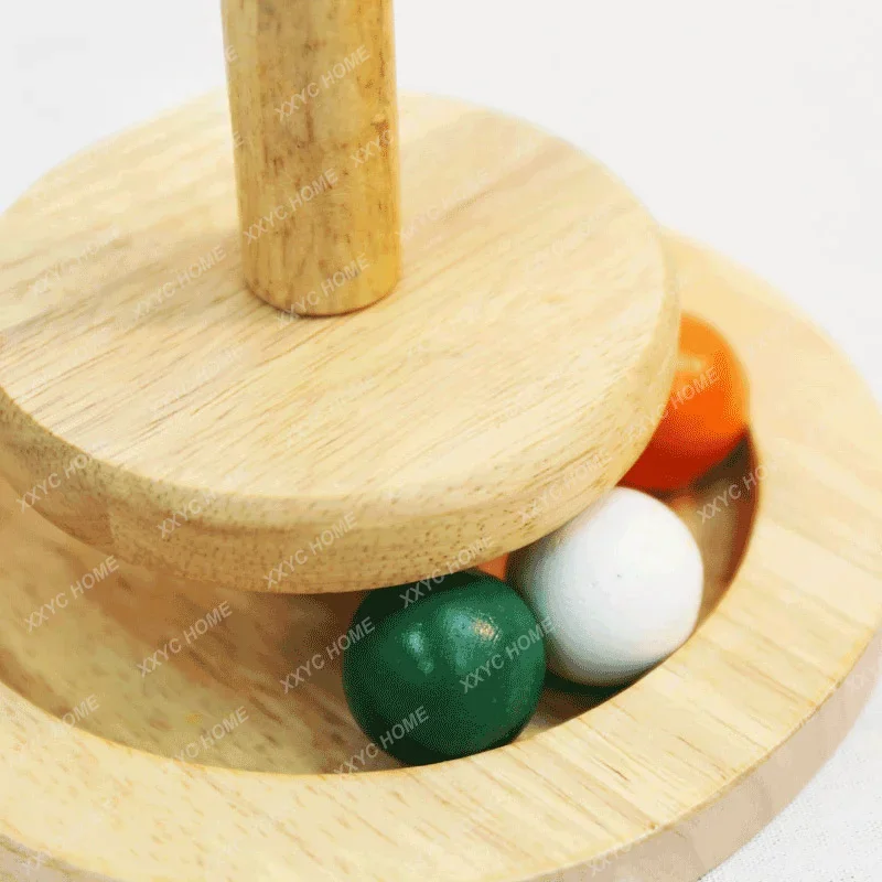 Cat Toy Wooden Cat Scratch Board Rocking Ball Wooden Supplies