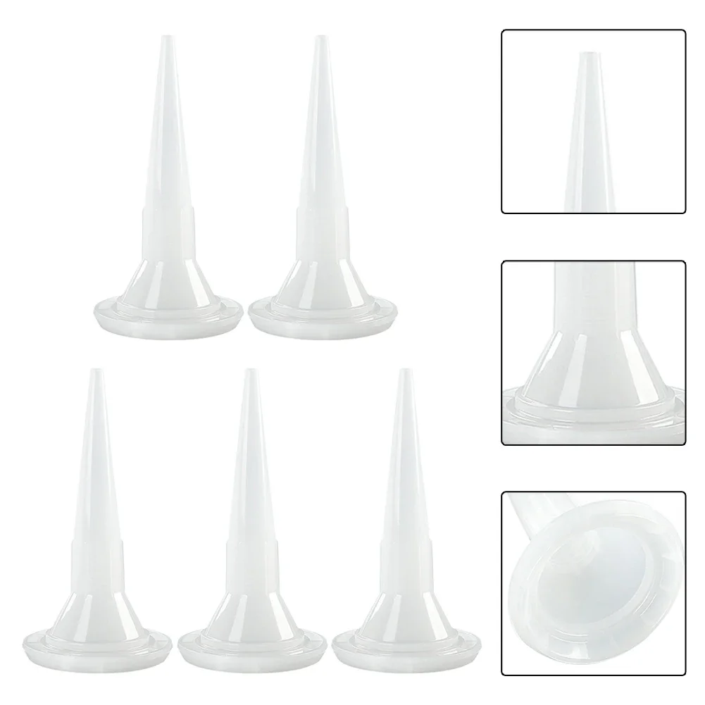 5pcs Universal Caulking Nozzle Structural Glue Nozzle Plastic Caulking Tip Mouth Home Improvement Construction Tools caulking gun nozzles caulking nozzle