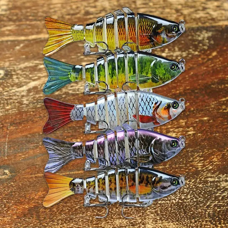5PCS Bionic Swimming Lures Auto Electric Fishing Bait Kit 3