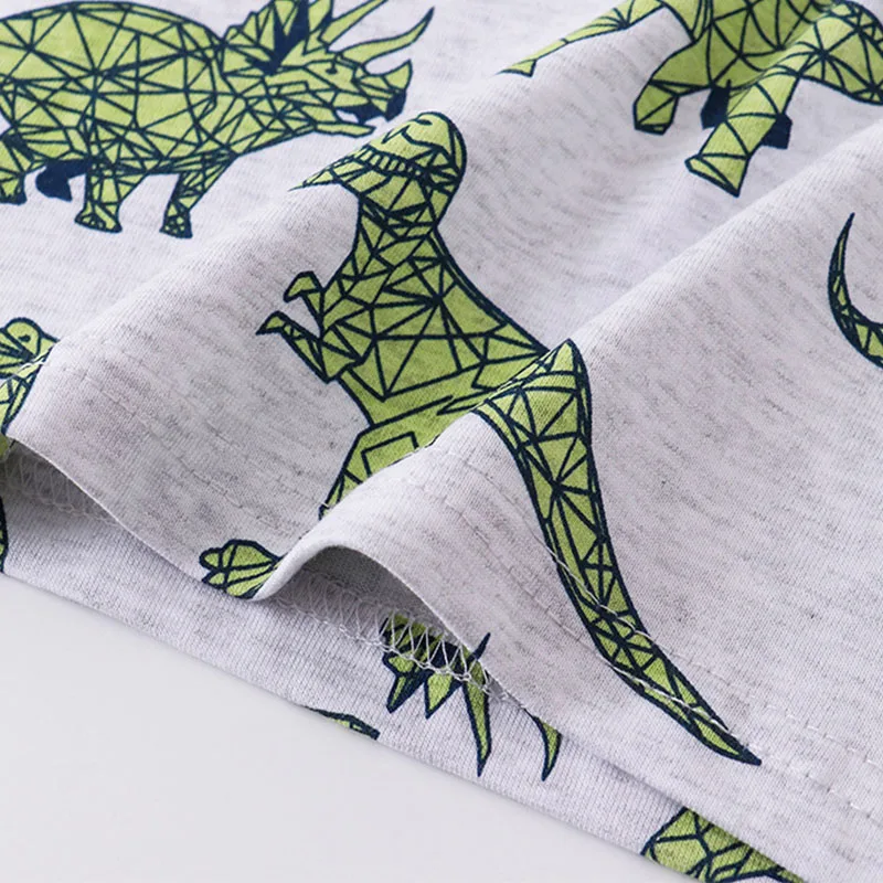 2025 Summer New Kids Clothes Toddler Baby Boys Wear Tees Cartoon Dinosaurs T Shirts Children's Clothing