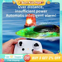 JJRC 2.4G RC Mini Speedboat Cool Lighting Remote Control Double Motor High-speed Competitive Boat Kids Toys Boy Multiplayer Game 1