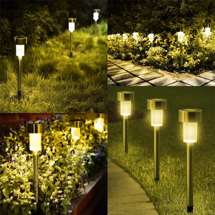 Pces ao ar Solares à Prova Decorações para Gramado Livre Luzes Dstainless Água Inoxidável Solar Jardim Caminho Paisagem Luz - Pátio Quintal Passarela 10 Led 6 Computers & Electronics