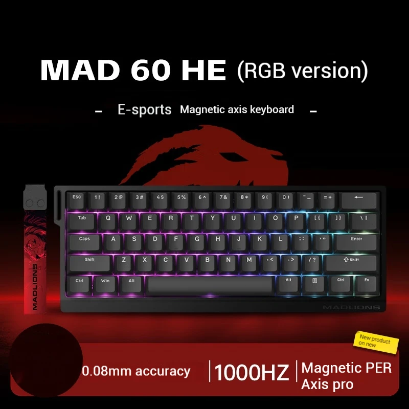 FGG Madlionsメカニカルワイヤードキーボード、ホットスワップ