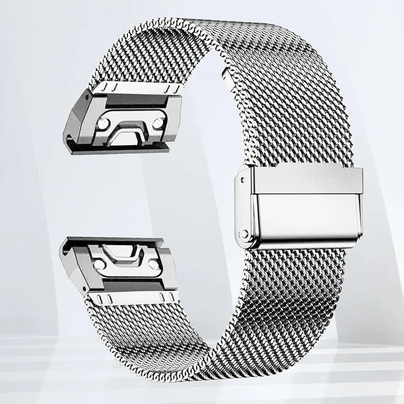 Premium Stainless Steel Watch Band: Elegant Metal Strap Wristband Bracelet for Smartwatches, Adjustable 20/22/26mm Width