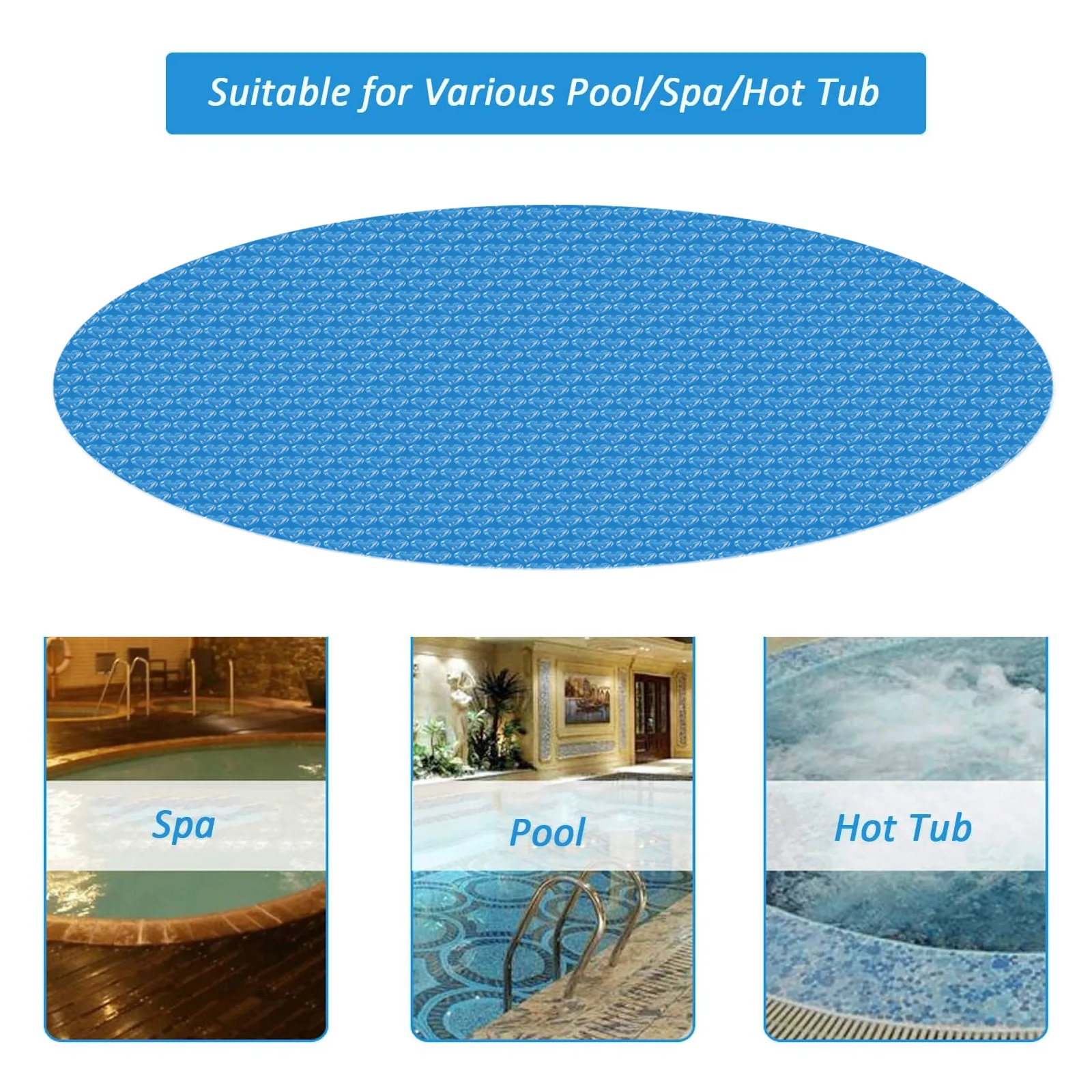 Swimming Pool Cover Round Solar Summer Waterproof Pool Tub Dust Outdoor Foldable Tarpaulin Bubble Blanket swimming pool cover