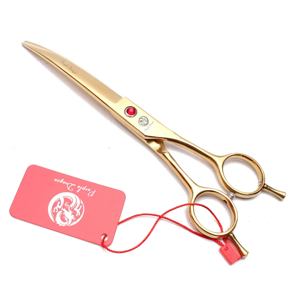 Curved Scissors Purple Dragon Japan Stainless Blue 8" Pet Grooming Scissors Professional Dog Shears Dog Beauty Z3005A dog grooming scissors
