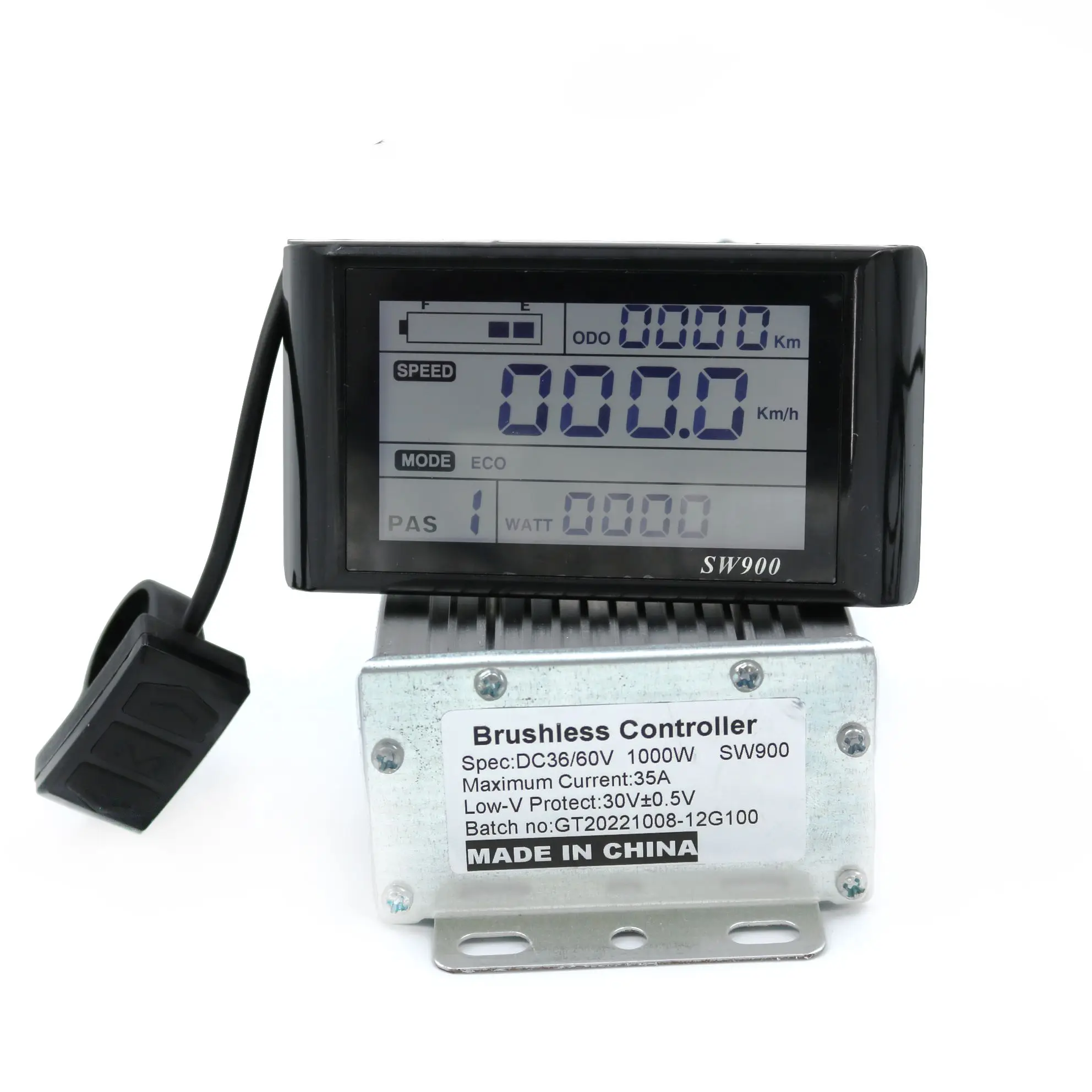 Greentime 36V 48V 60V 800W 1000W 35A Brushless Dc Motor Driver Controller Ebike + Sw900 Display Un Set