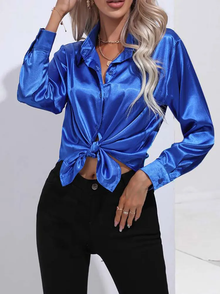 Рисунок 2 - Женская атласная рубашка с длинным рукавом