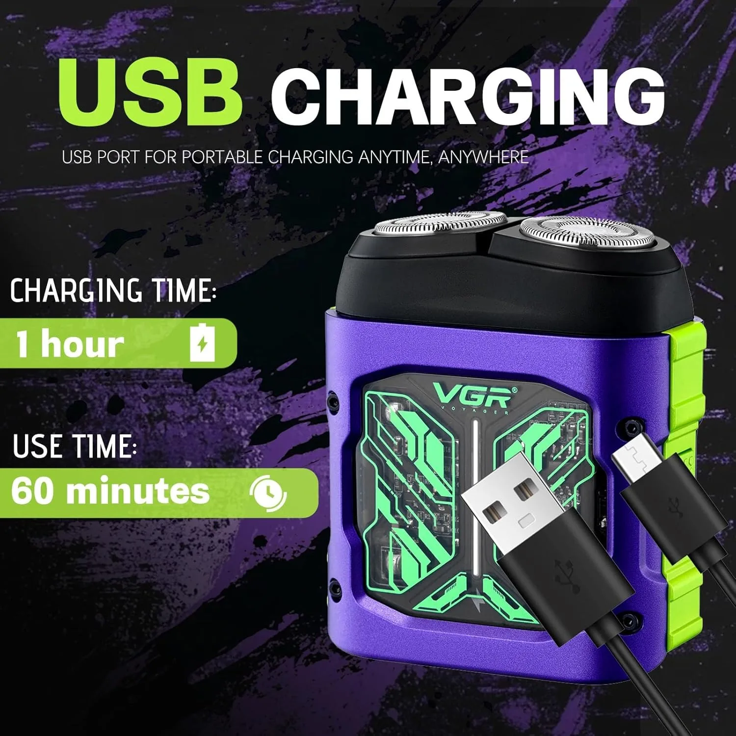 VGR ماكينة حلاقة كهربائية احترافية ماكينة تشذيب ال...