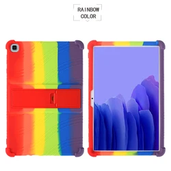 Shockproof Silicone Stand Cover - Galaxy Tab A7 (Rainbow color)