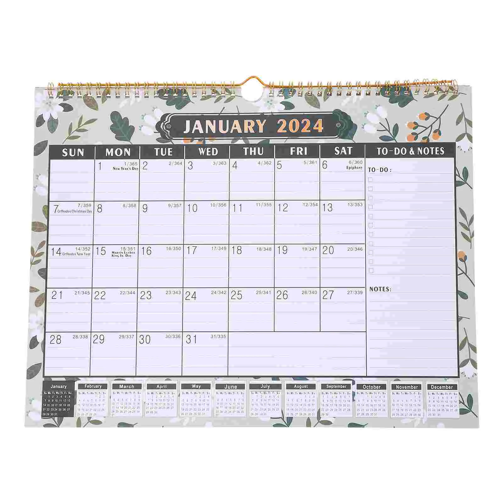 

2024-2025 English Calendar Wall International Holidays Desk (20241-20256) (014) for Home Paper Dating