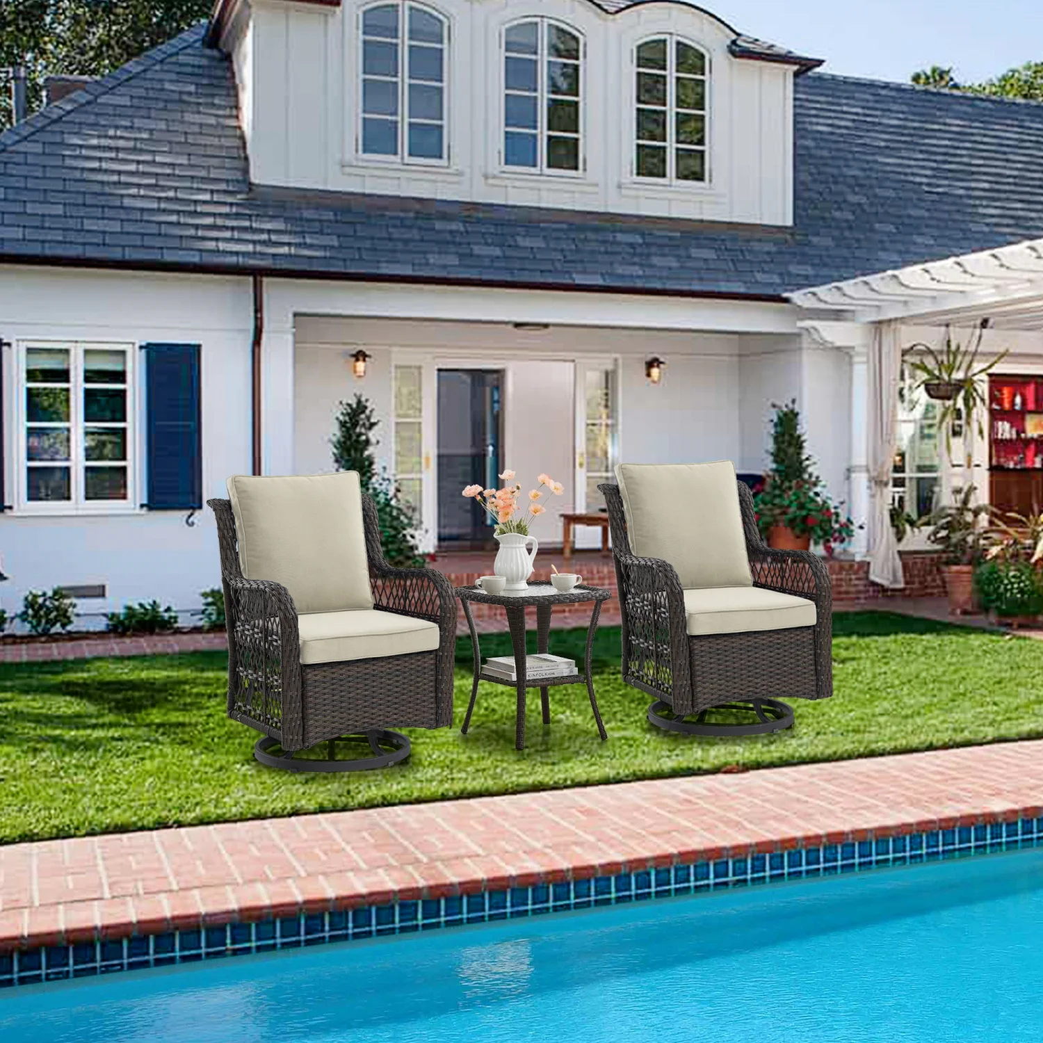 HiMISS outdoor bistro set image 3