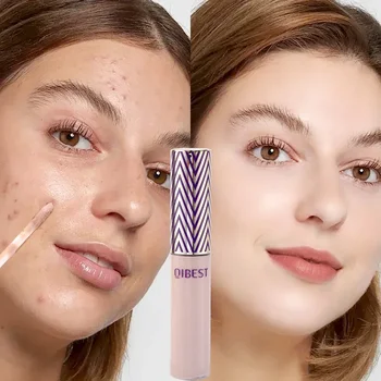 Heallor Full Coverage Spots Liquid Concealer Cream Waterproof Cover Acne Marks Dark Circles Contour Foundation Brighten Facial M - Thumbnail 2