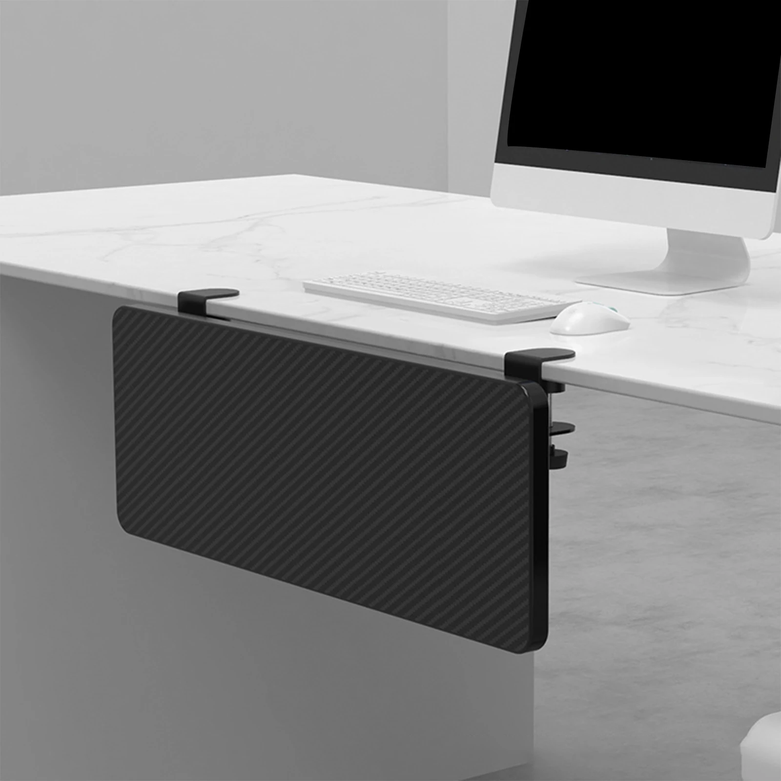Braçadeira na Bandeja do Extensor de Mesa Resistente c Braçadeira de Montagem Ergonômico Placa de Extensão de Mesa Cotovelo Braço Suporte para o Trabalho de Mesa Quadrado - Imagem 5