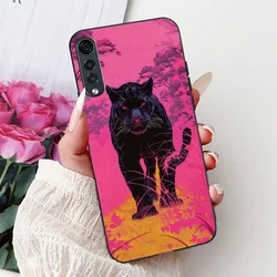Cute Cat Fashion Painted Soft Silicone Phone Case Cover for LG Velvet (953)