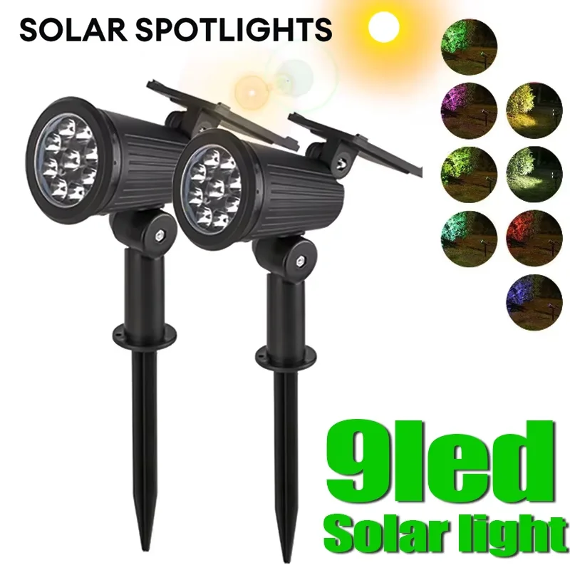 Solar Lights Outdoor Waterproof Monocrystalline Silicon Garden Decora LED Landscape Lamp for Yard Fenced