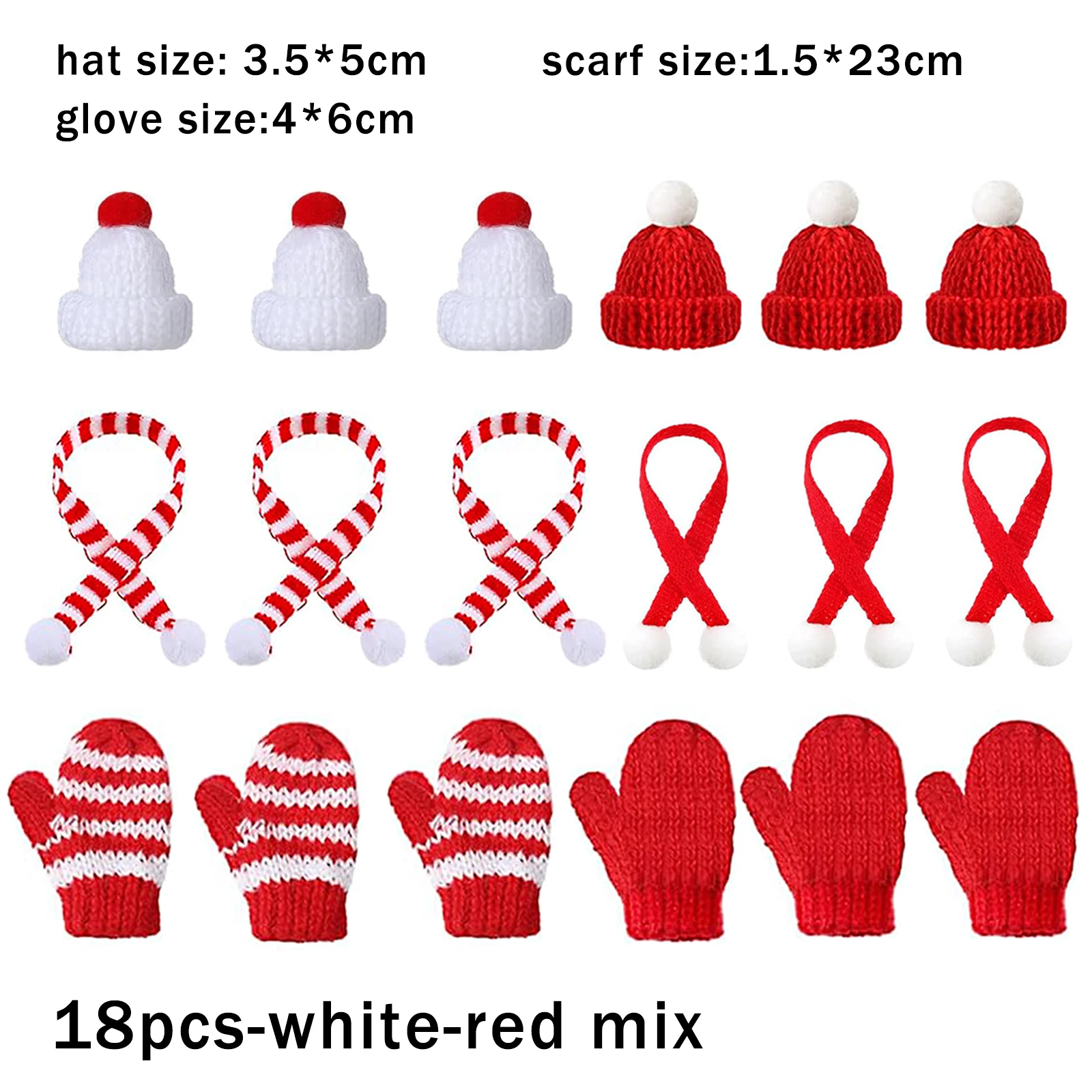 18pcs-white-red mix