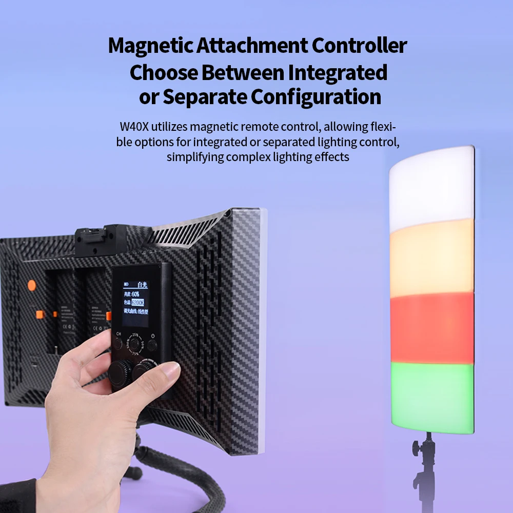45W W40X Mini Wide Angle Curved Dual Color Fill Light 6