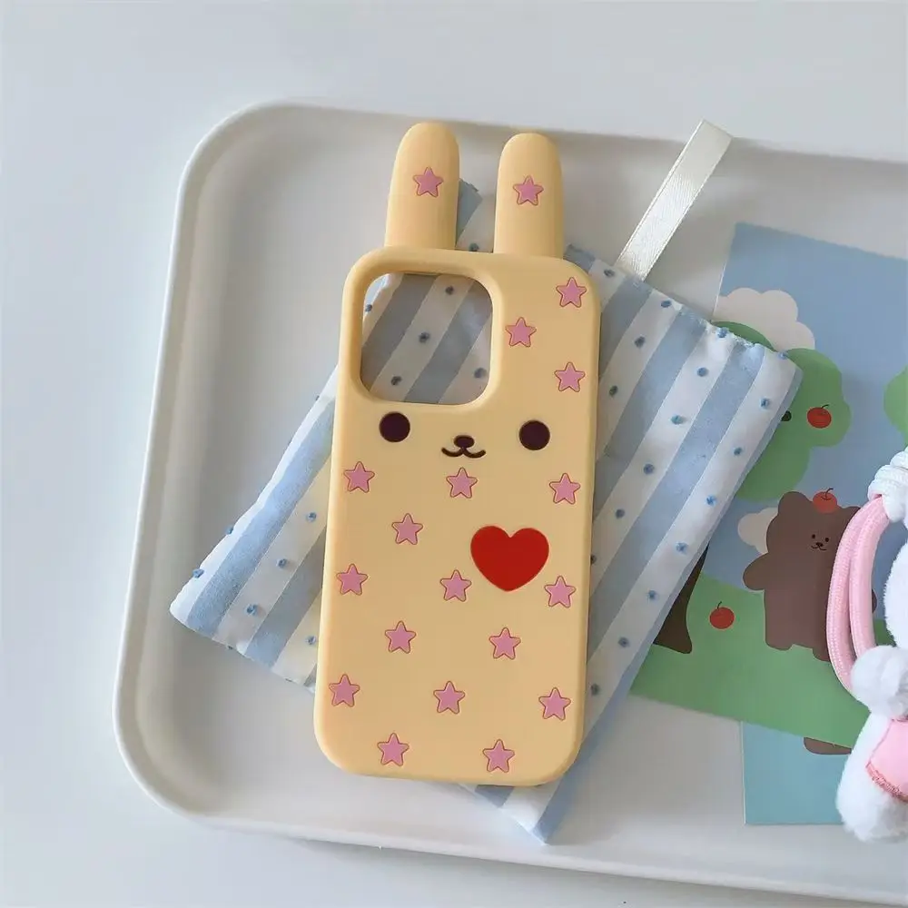 Love Heart Rabbit 3D Silicone Soft Phone Case