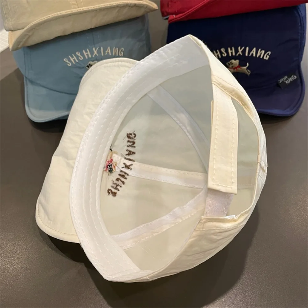 Korean Style Puppy Baseball Cap Quick-dry Shading Hat Summer Kid Sunhat Letter Embroidery Anti-UV Children's Hat Girls