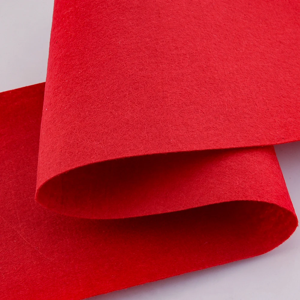 Felt fabric sheet 50*40cm Needlework Polyester Felt Fabric For Patchwork DIY Dolls Felt Crafts Materials Not Soft Upholstery Fabrics 1.0mm