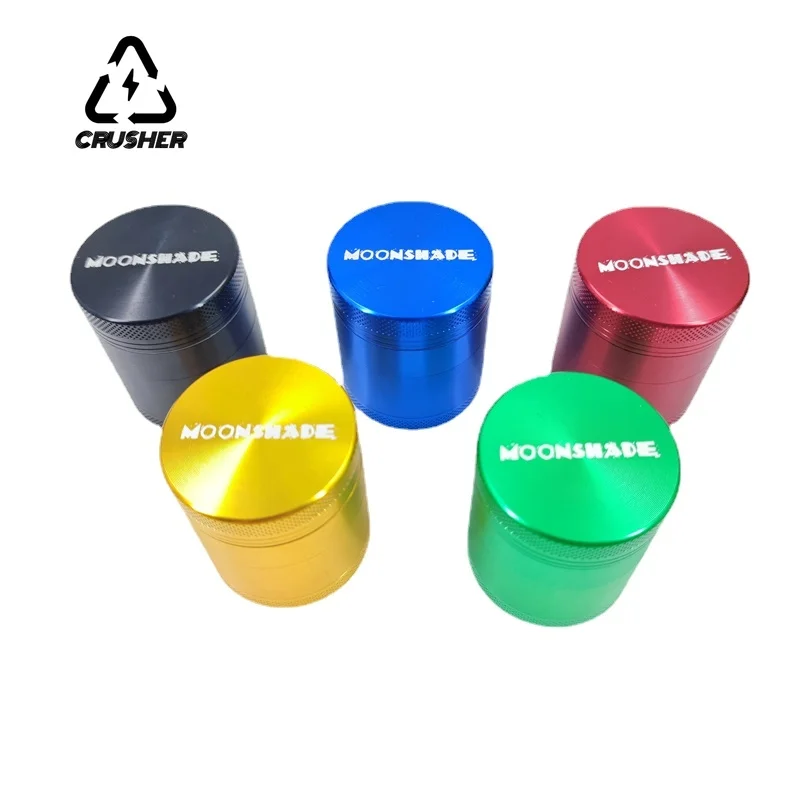 CRUSHER 알루미늄 합금 수동 담배 연마기, 40mm, 4 층 건조 허브 스파이스 커터, 컴팩트 및 편리한 흡연 액세서리