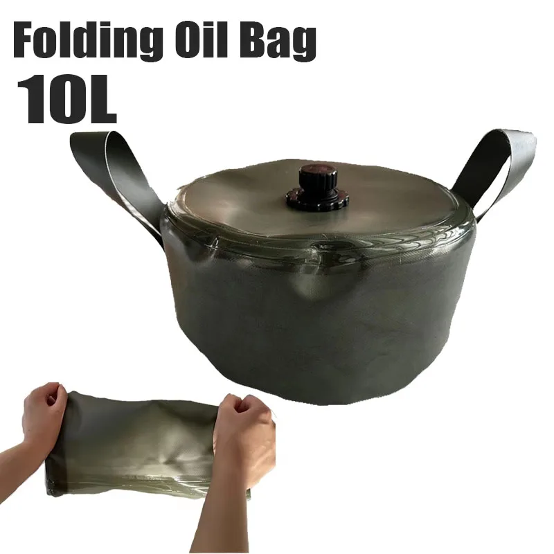 10L 1mm Thick Portable Car Motorcycle Soft Oil Bag Bladder Off-road Petrol Cans Spare Oil Storage Fuel Tank Gasoline Bucket Can