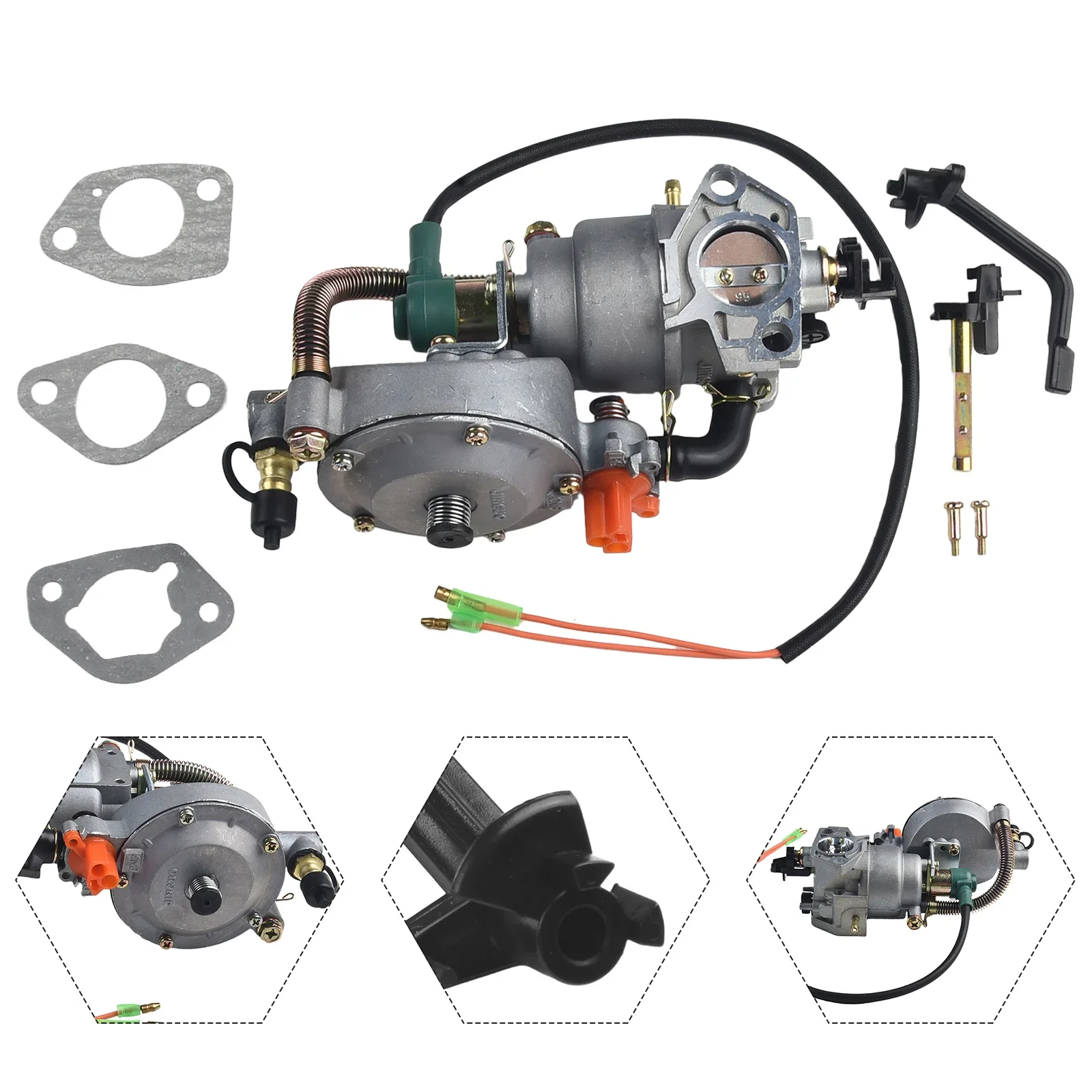 Dual Fuel Carburetor LPG NG Conversion Gas Generator For Honda GX390 188F Portable Gasoline Engine Electrical Equipment Parts