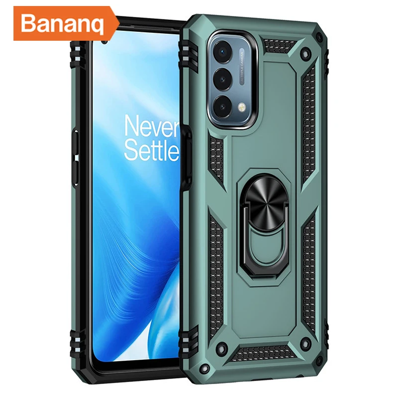 Bananq Shockproof Armor Metal Ring Stand Cover with Magnetic Car Holder