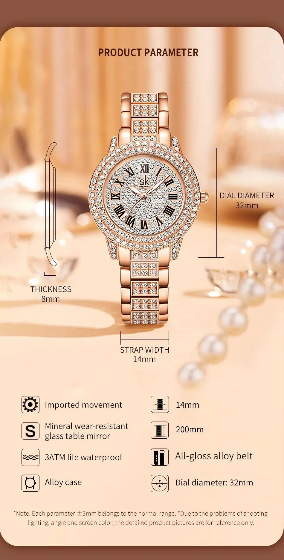 Reloj de cuarzo para mujer elegante moda lujo y diamantes_voghion.com