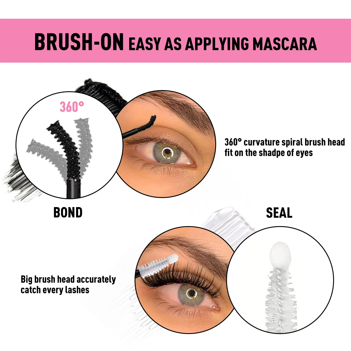 Double-head Waterproof Mascara And Lash Adhesive For Long Lashes_voghion.com