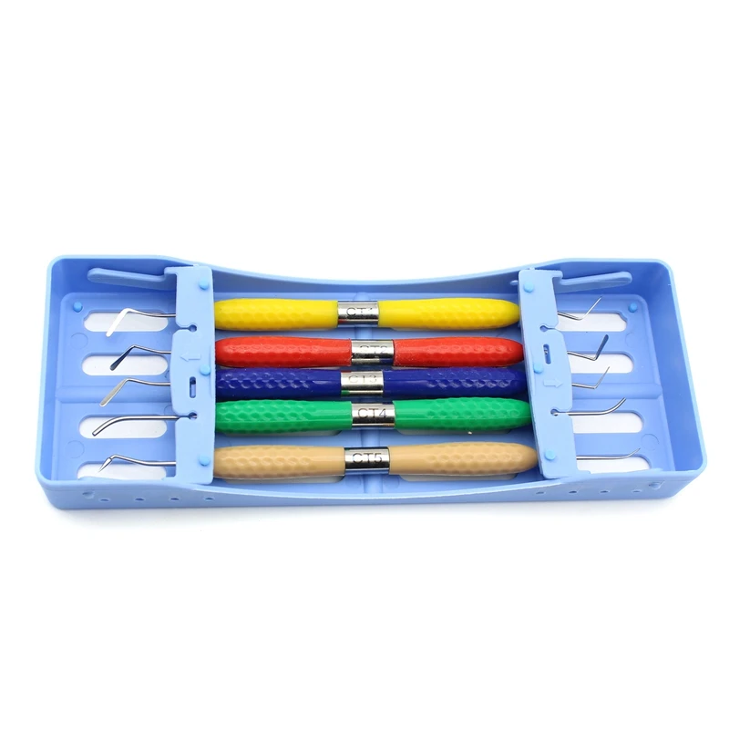 5pcs/set Dental Resin Spatula Kit Silicone Handle Composite Resin Filling Spatula dental Aesthetic Restoration Kit Tools 1