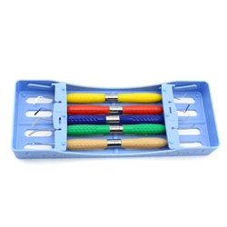 5-Piece Dental Aesthetic Restoration Spatula Kit with Silicone Handles (5pcs with box)