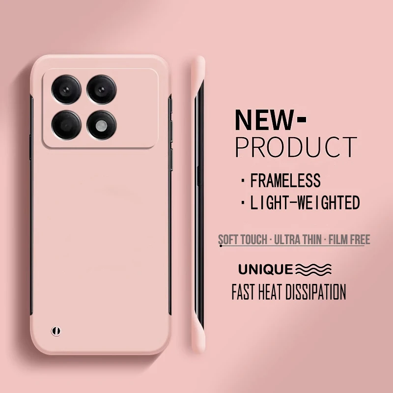 Solid Frameless Ultra Slim Matte Phone Case - Protective Bumper Shell Cover