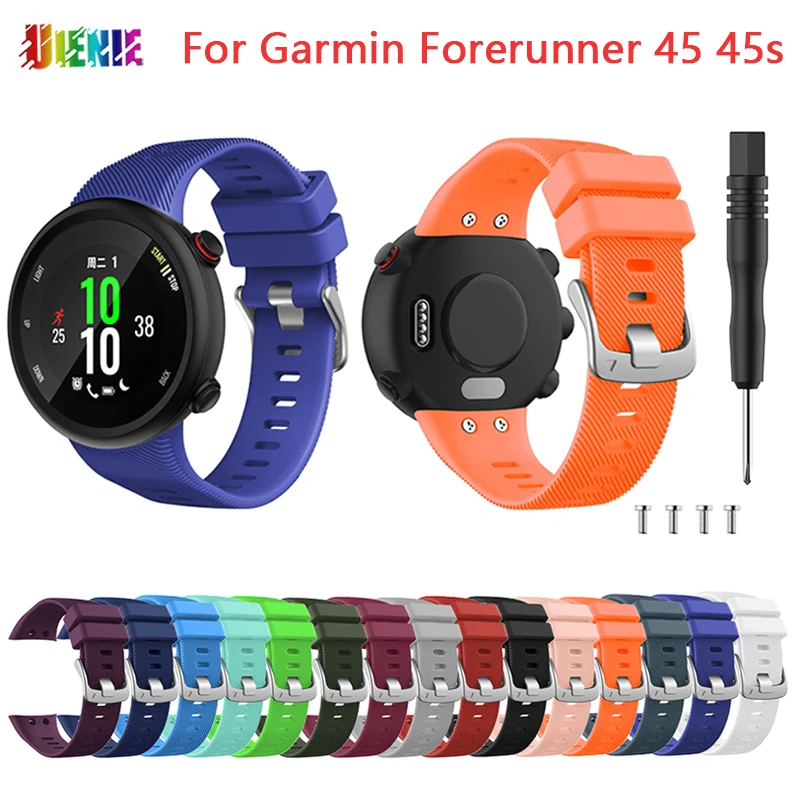 

UIENIE Silicone Strap For Garmin Forerunner 45 45s Smart Watch Watchband Replacement Wristband Fashion Bracelet Accessories